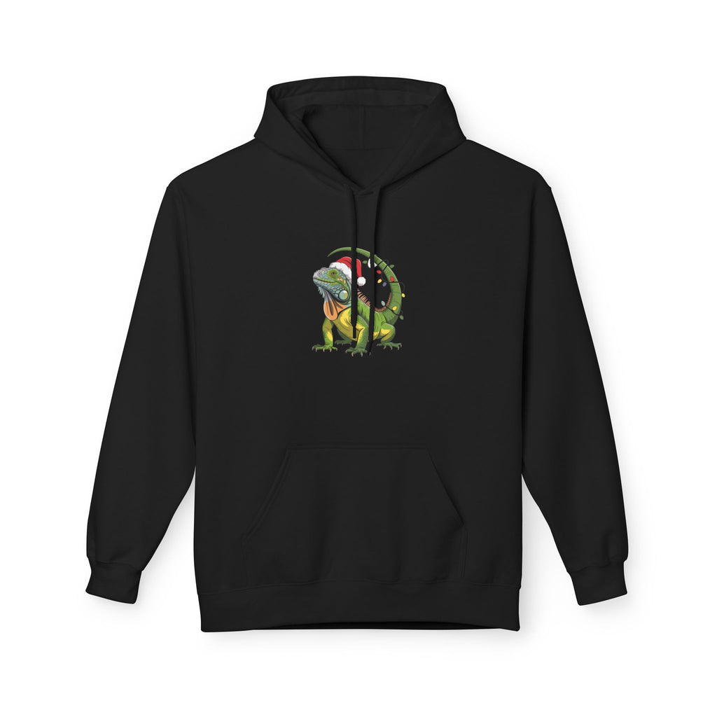 Hoodie - Iguana Wrapped in Christmas Lights Design