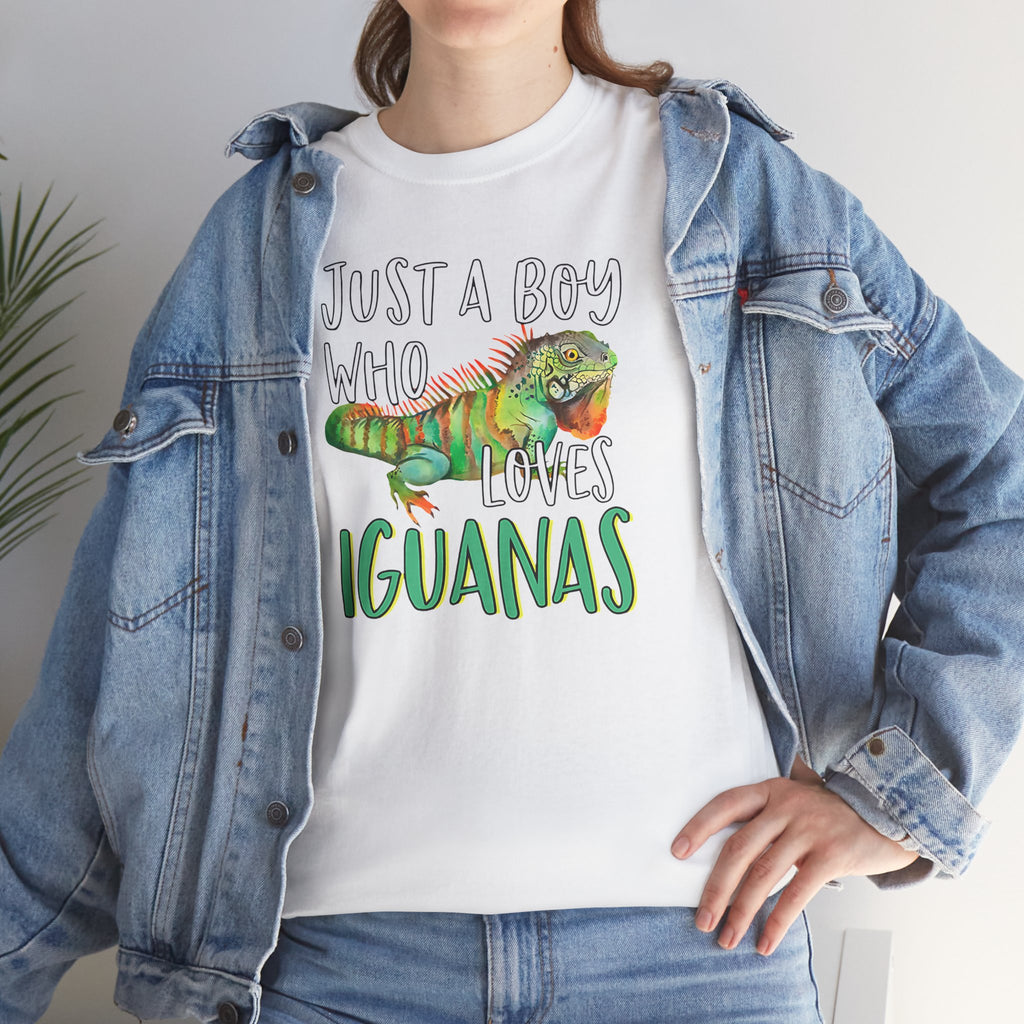 "Just A Boy Who Loves Iguanas" T-Shirt - Iguana Lover T-Shirt
