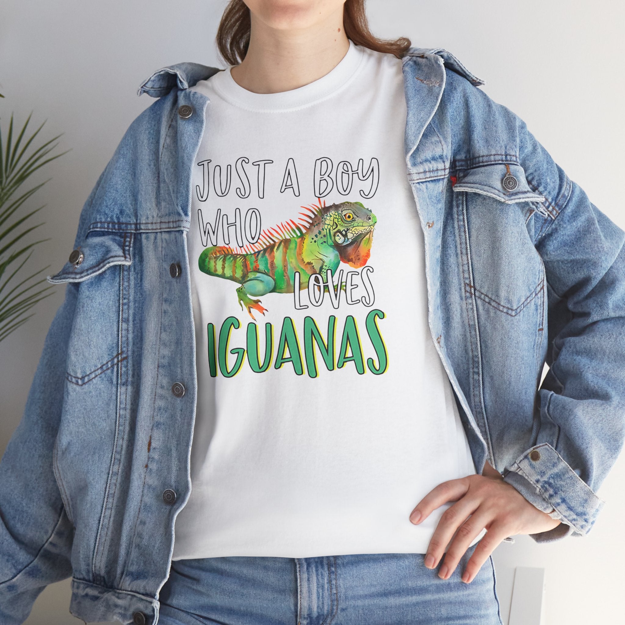 "Just A Boy Who Loves Iguanas" T-Shirt - Iguana Lover T-Shirt