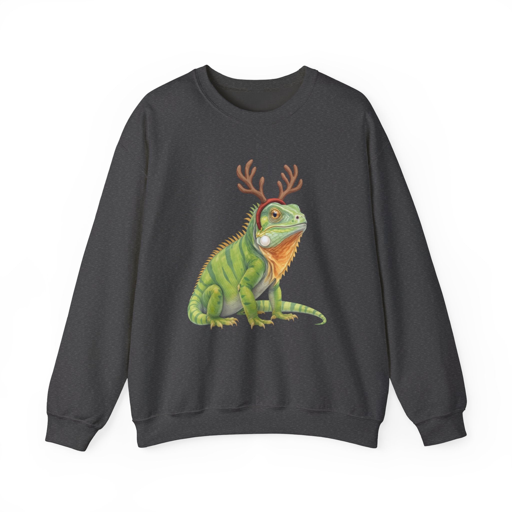 Iguana Reindeer Antlers Sweatshirt