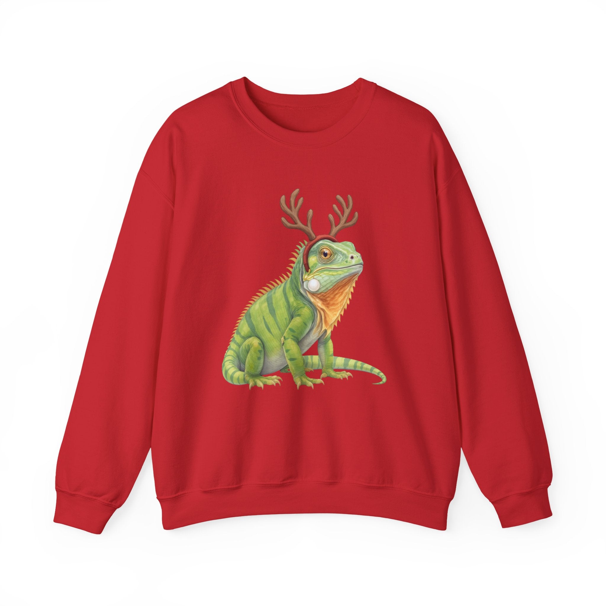 Iguana Reindeer Antlers Sweatshirt