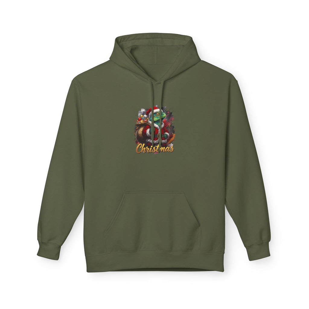 Iguana Santa Hoodie — Christmas Reptile Lover Holiday Sweatshirt