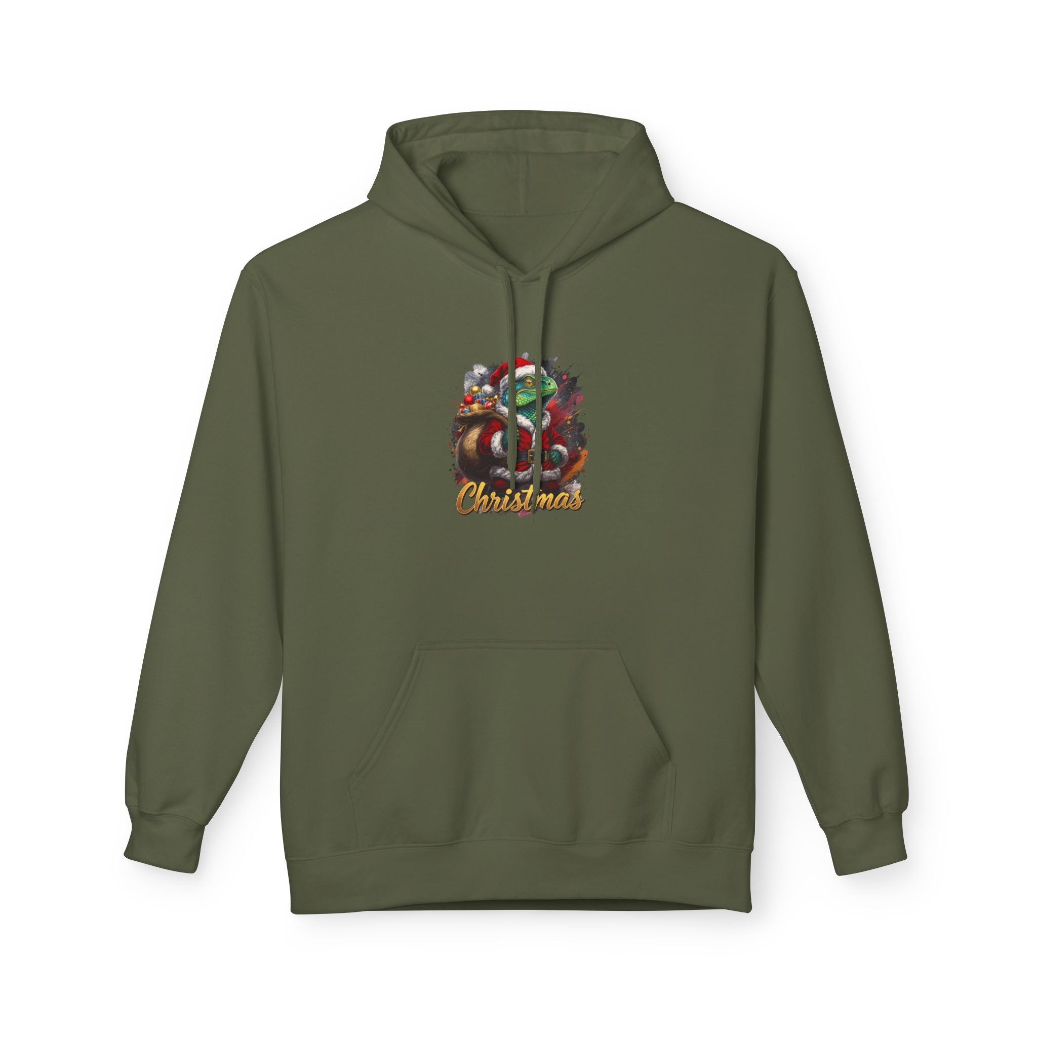 Iguana Santa Hoodie — Christmas Reptile Lover Holiday Sweatshirt