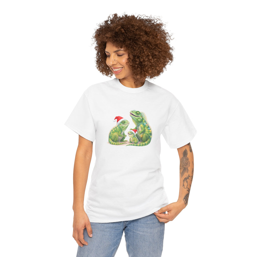 Iguana Famliy Christmas Tee