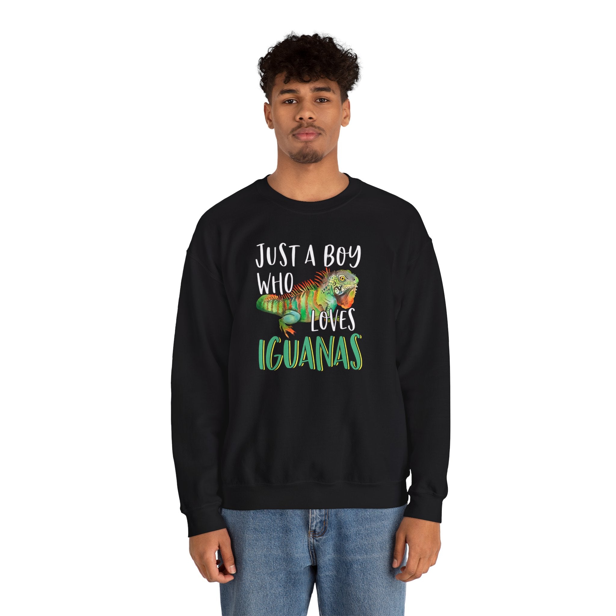 “Just A Boy Who Loves Iguanas" Sweatshirt  - Iguana Lover Sweatshirt