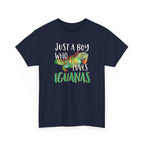 "Just A Boy Who Loves Iguanas" T-Shirt - Iguana Lover T-Shirt