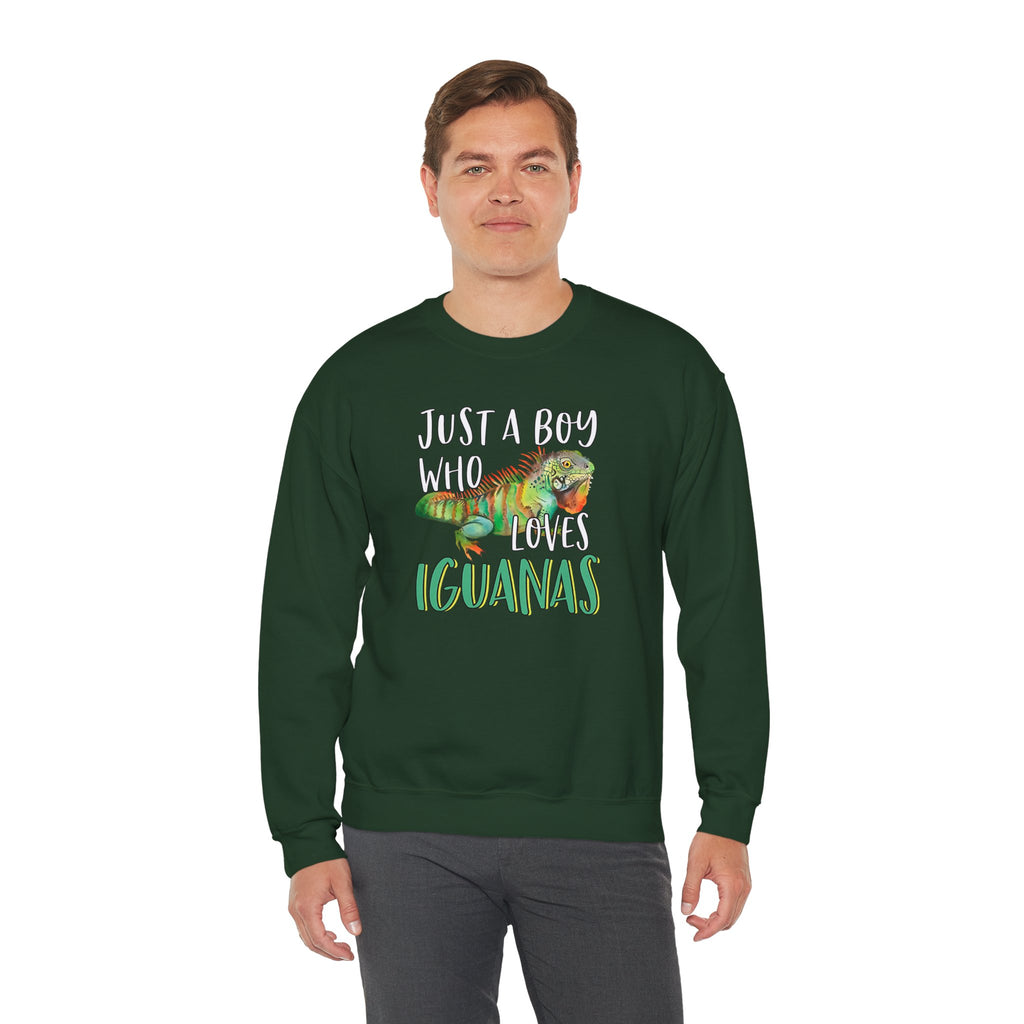“Just A Boy Who Loves Iguanas" Sweatshirt  - Iguana Lover Sweatshirt