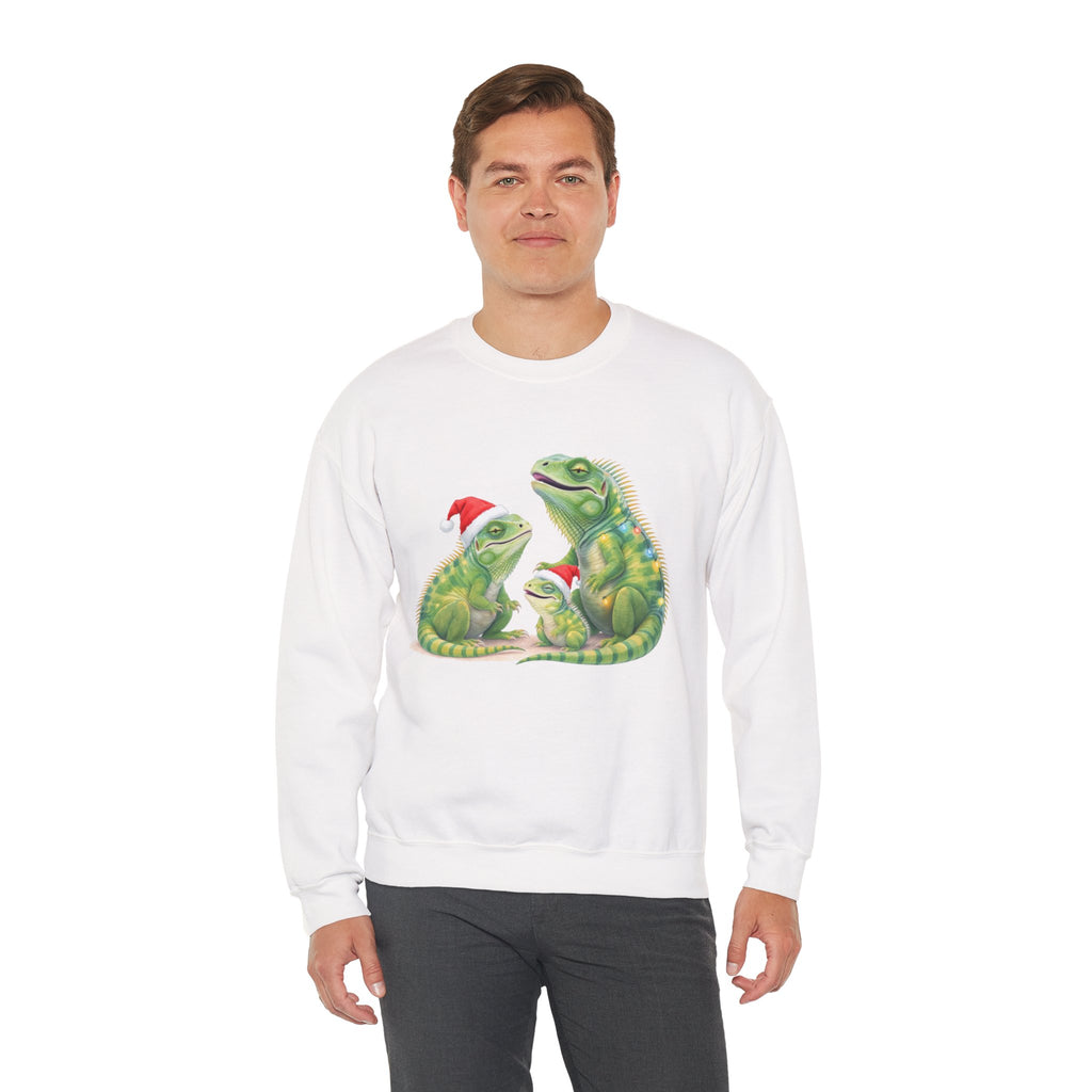 Iguana Family Christmas Sweatshirt — Reptile Lover Holiday Sweatshirt