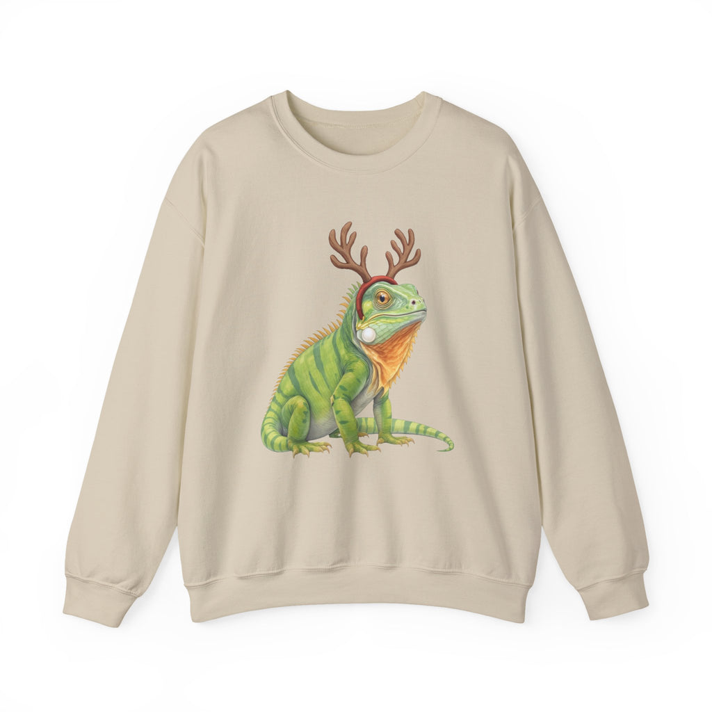 Iguana Reindeer Antlers Sweatshirt