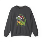 Sweatshirt - Iguana Wrapped in Christmas Lights Design