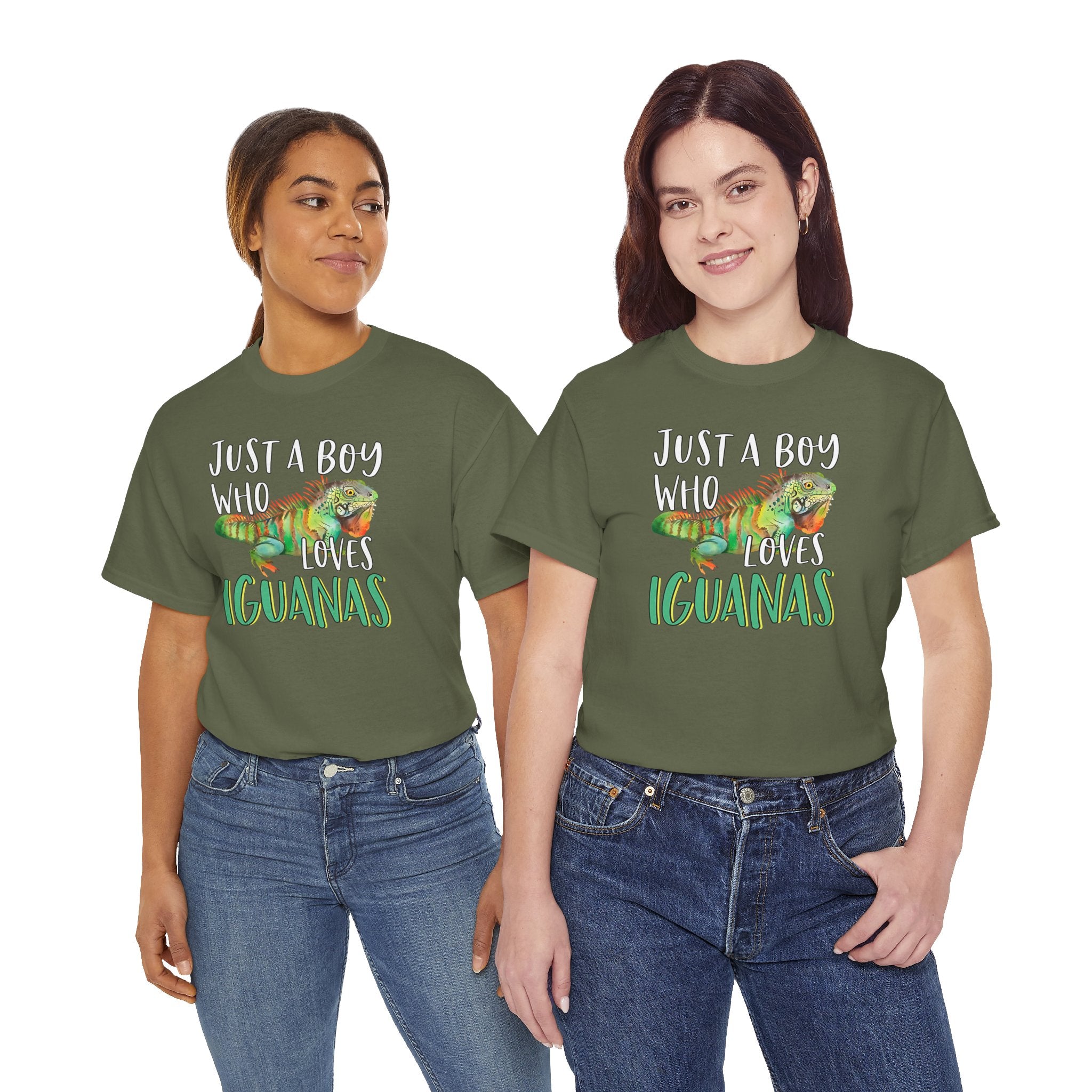"Just A Boy Who Loves Iguanas" T-Shirt - Iguana Lover T-Shirt