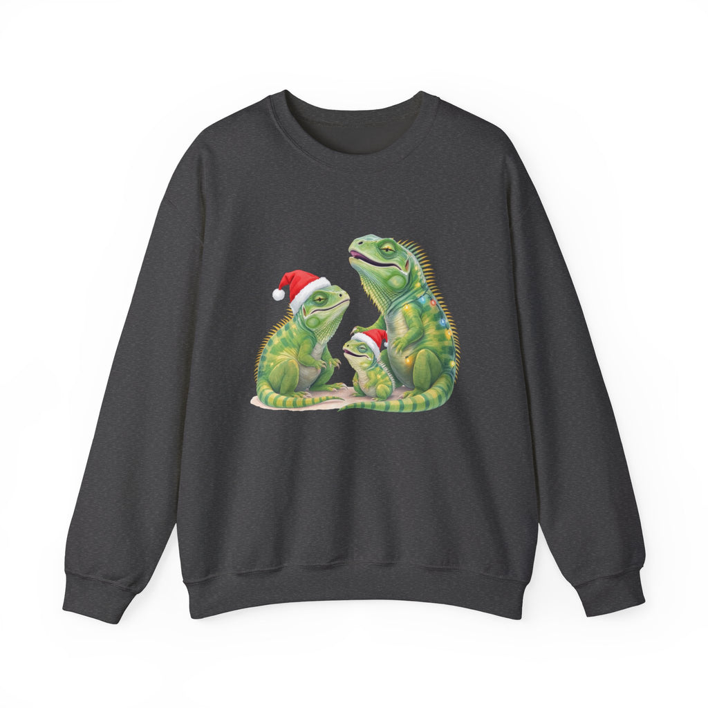 Iguana Family Christmas Sweatshirt — Reptile Lover Holiday Sweatshirt