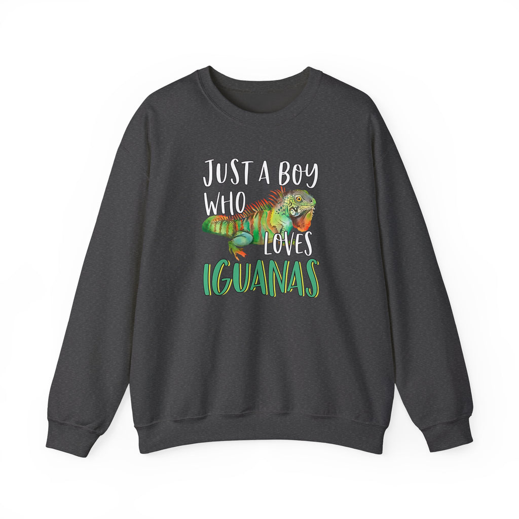 “Just A Boy Who Loves Iguanas" Sweatshirt  - Iguana Lover Sweatshirt