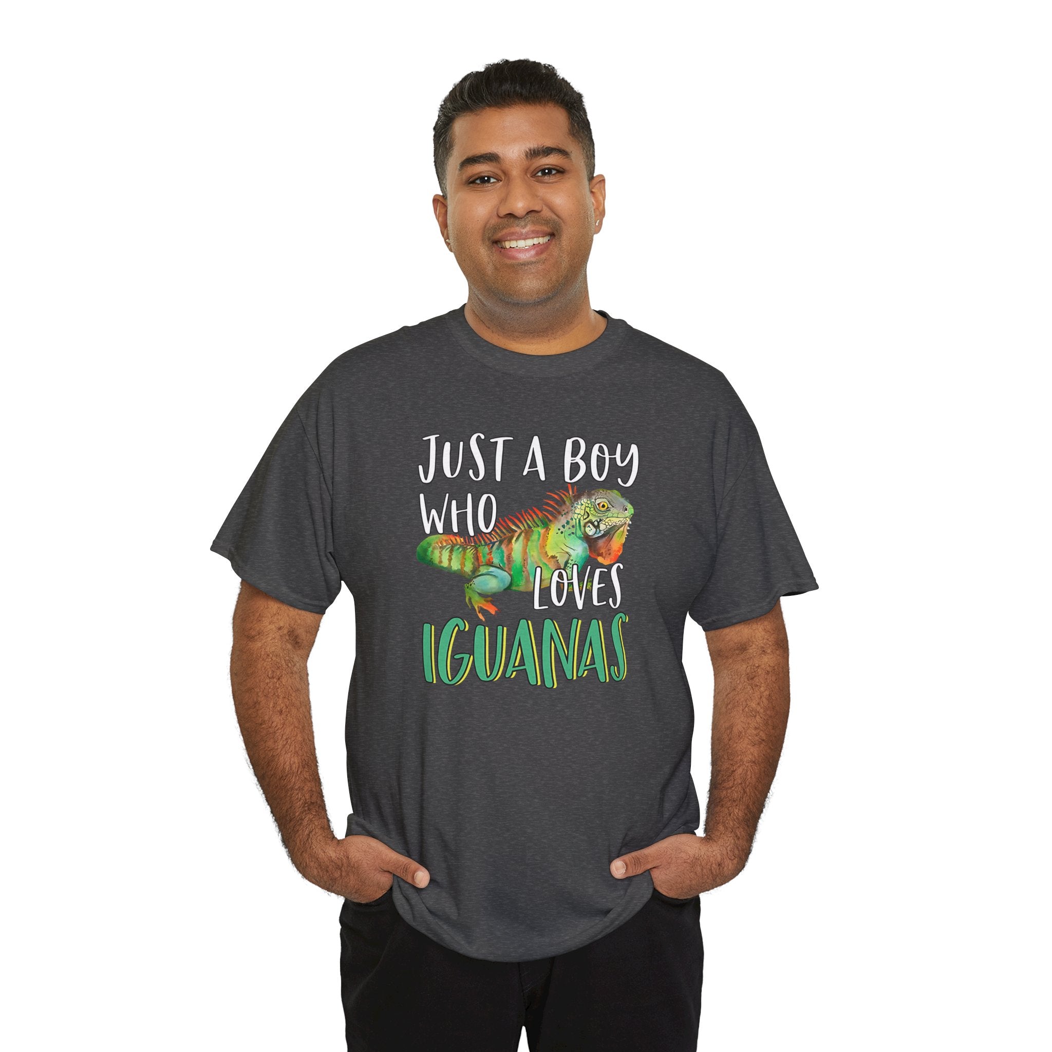 "Just A Boy Who Loves Iguanas" T-Shirt - Iguana Lover T-Shirt
