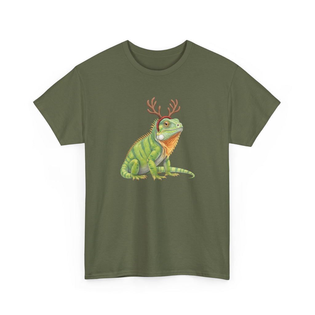 Iguana Reindeer Antlers Tee