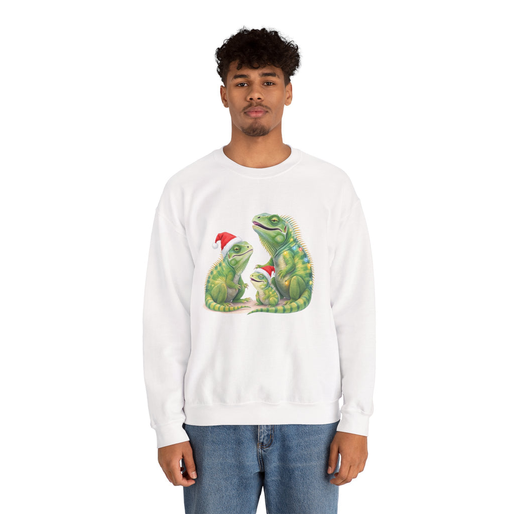 Iguana Family Christmas Sweatshirt — Reptile Lover Holiday Sweatshirt