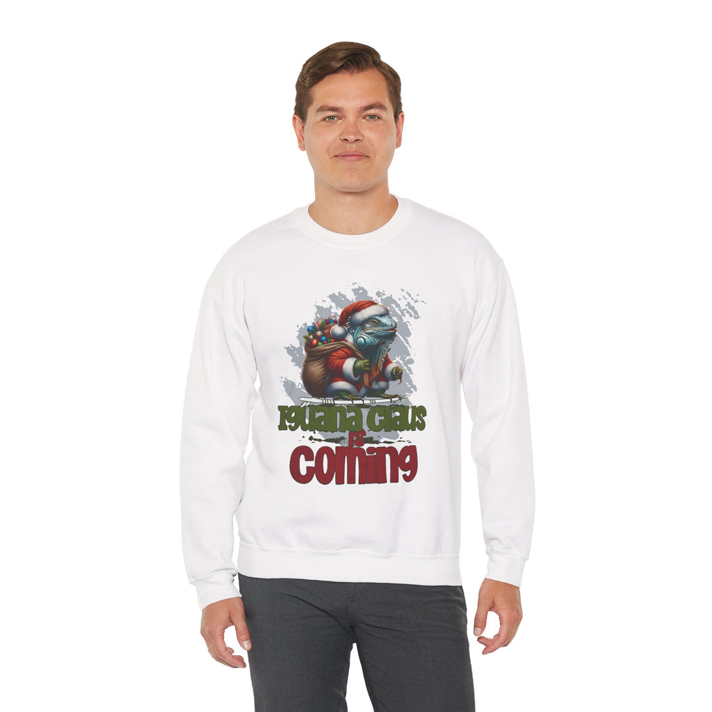 Iguana Claus Is Coming Christmas Sweatshirt