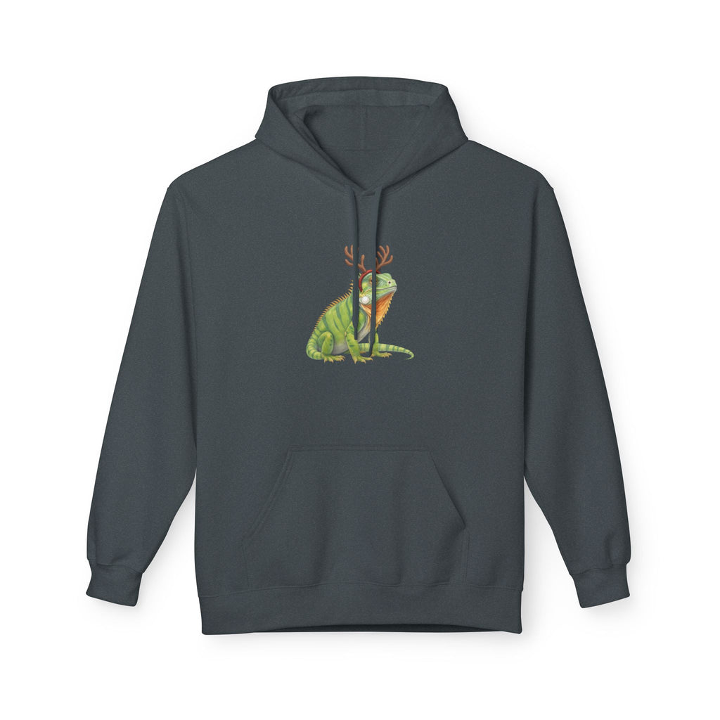 Iguana Reindeer Antlers Hoodie