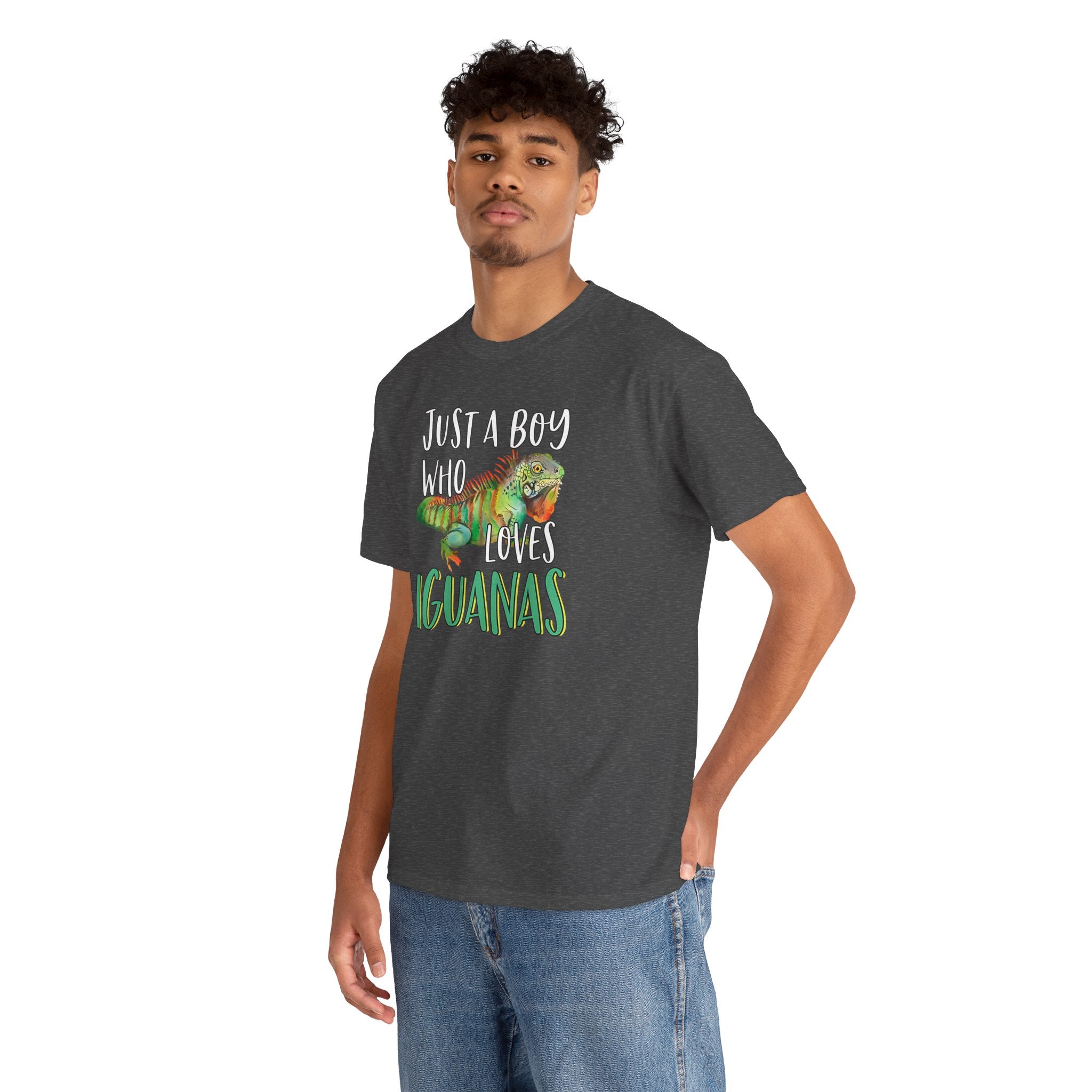 "Just A Boy Who Loves Iguanas" T-Shirt - Iguana Lover T-Shirt