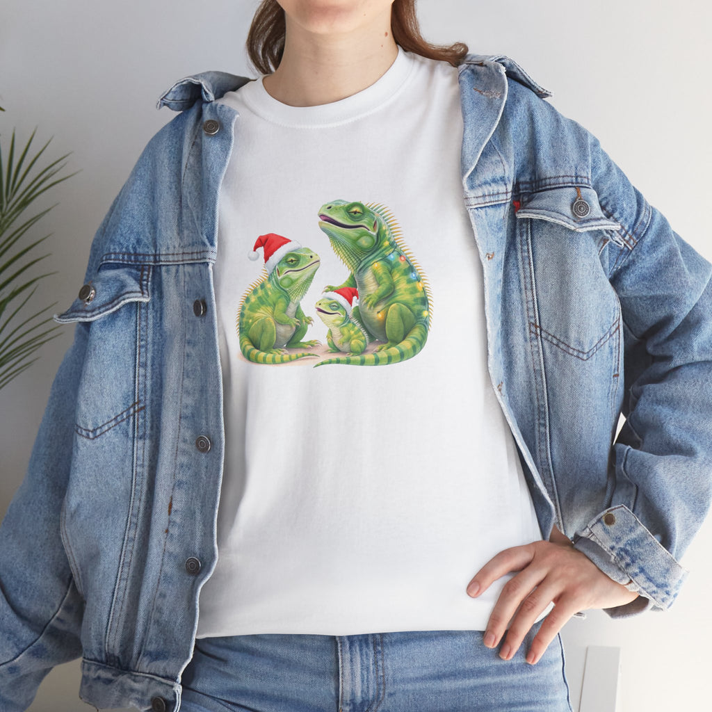 Iguana Famliy Christmas Tee