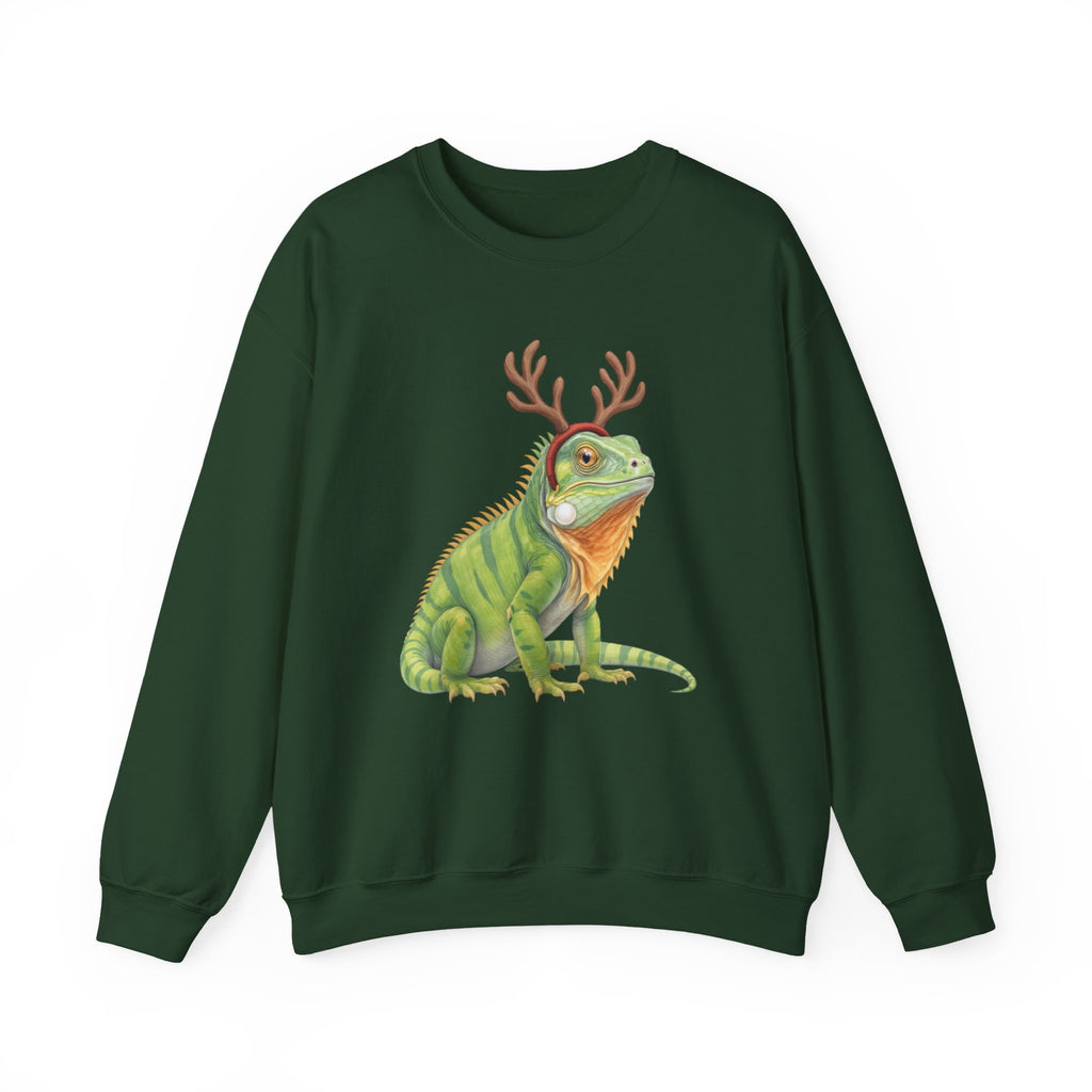 Iguana Reindeer Antlers Sweatshirt