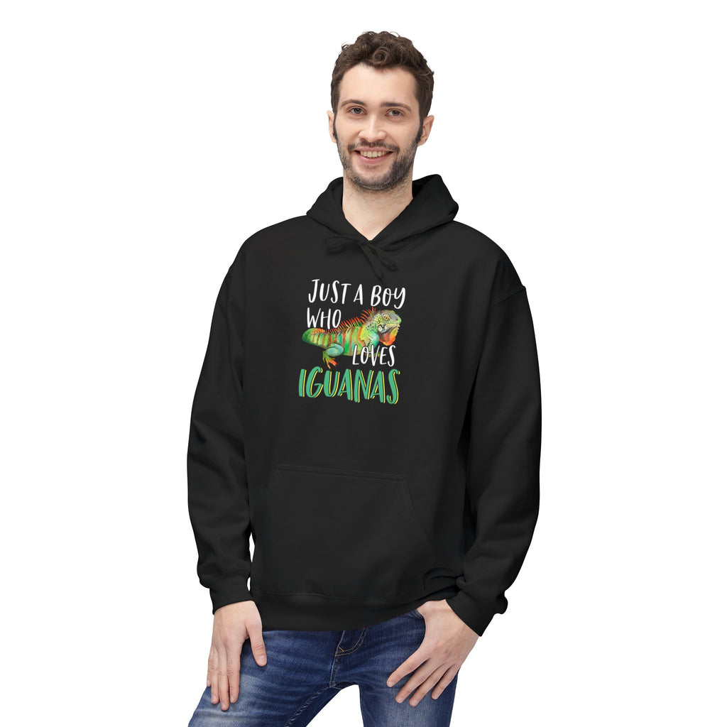“Just A Boy Who Loves Iguanas" Hoodie - Iguana Lover Hoodie