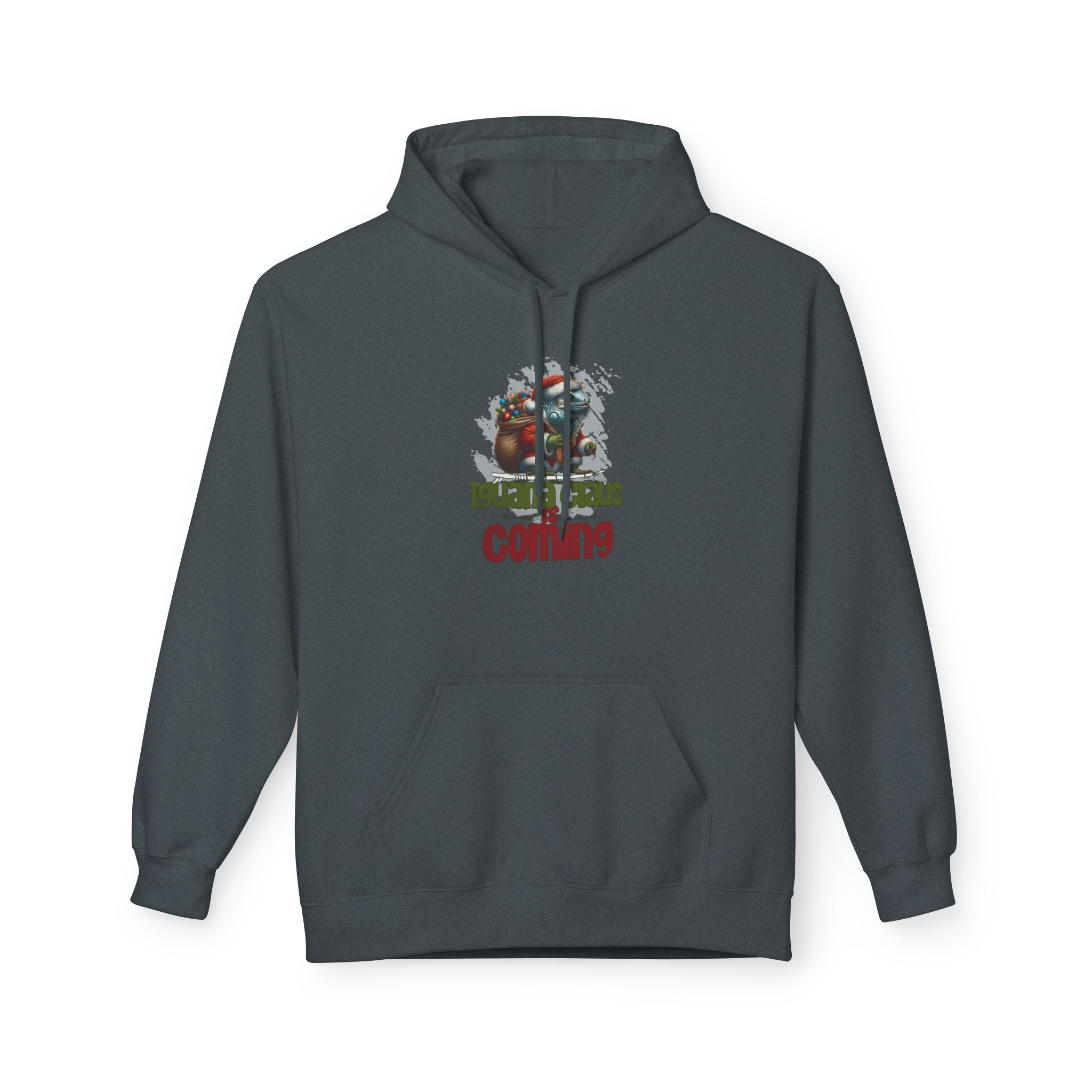 Hoodie - 'Iguana Claus is Coming' Graphic Pullover