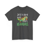 "Just A Boy Who Loves Iguanas" T-Shirt - Iguana Lover T-Shirt