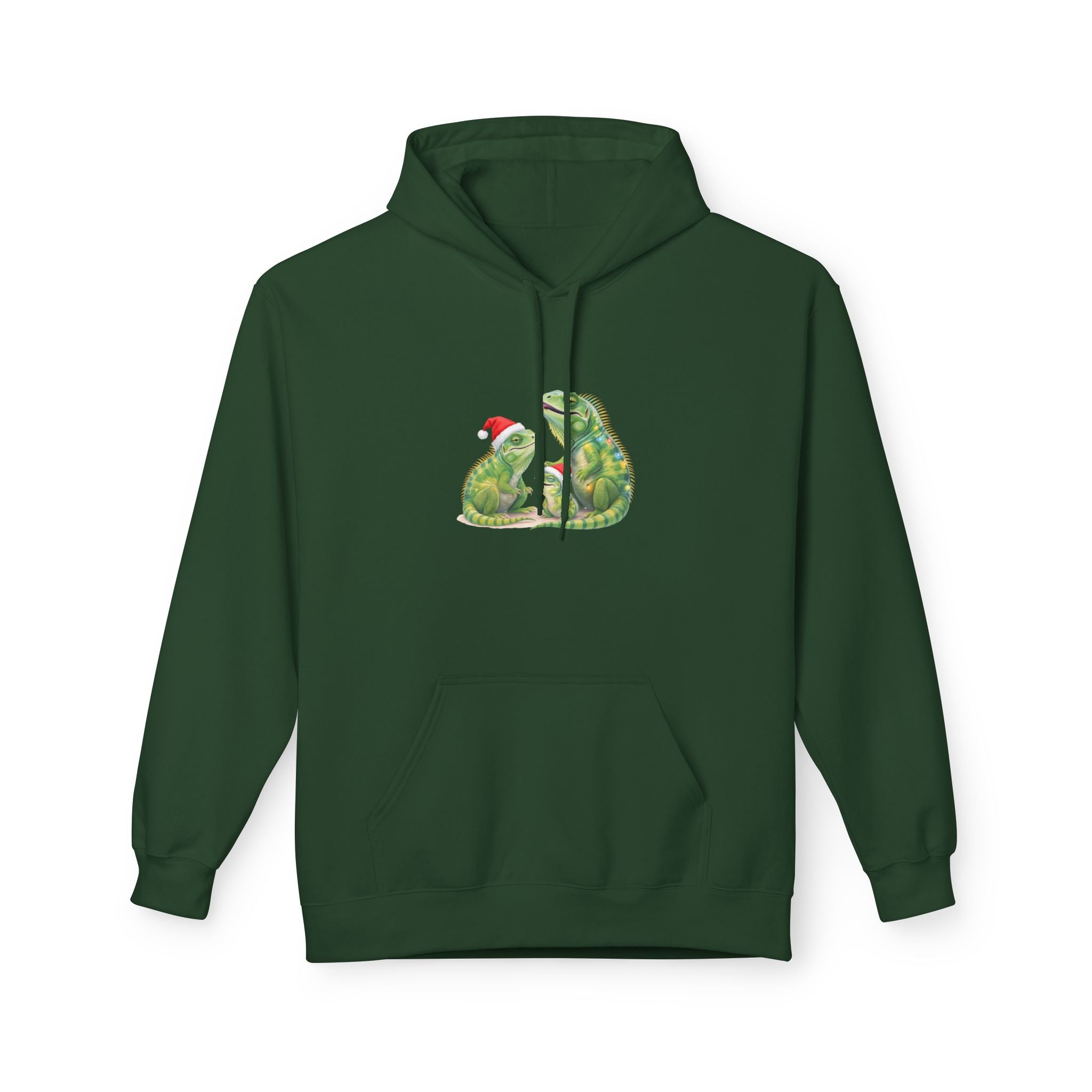 Iguana Family Christmas Hoodie — Reptile Lover Holiday Sweatshirt