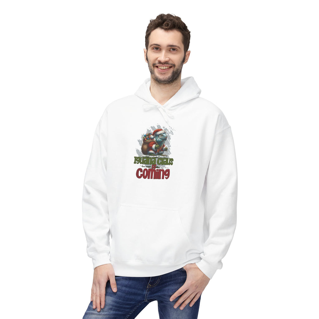 Hoodie - 'Iguana Claus is Coming' Graphic Pullover