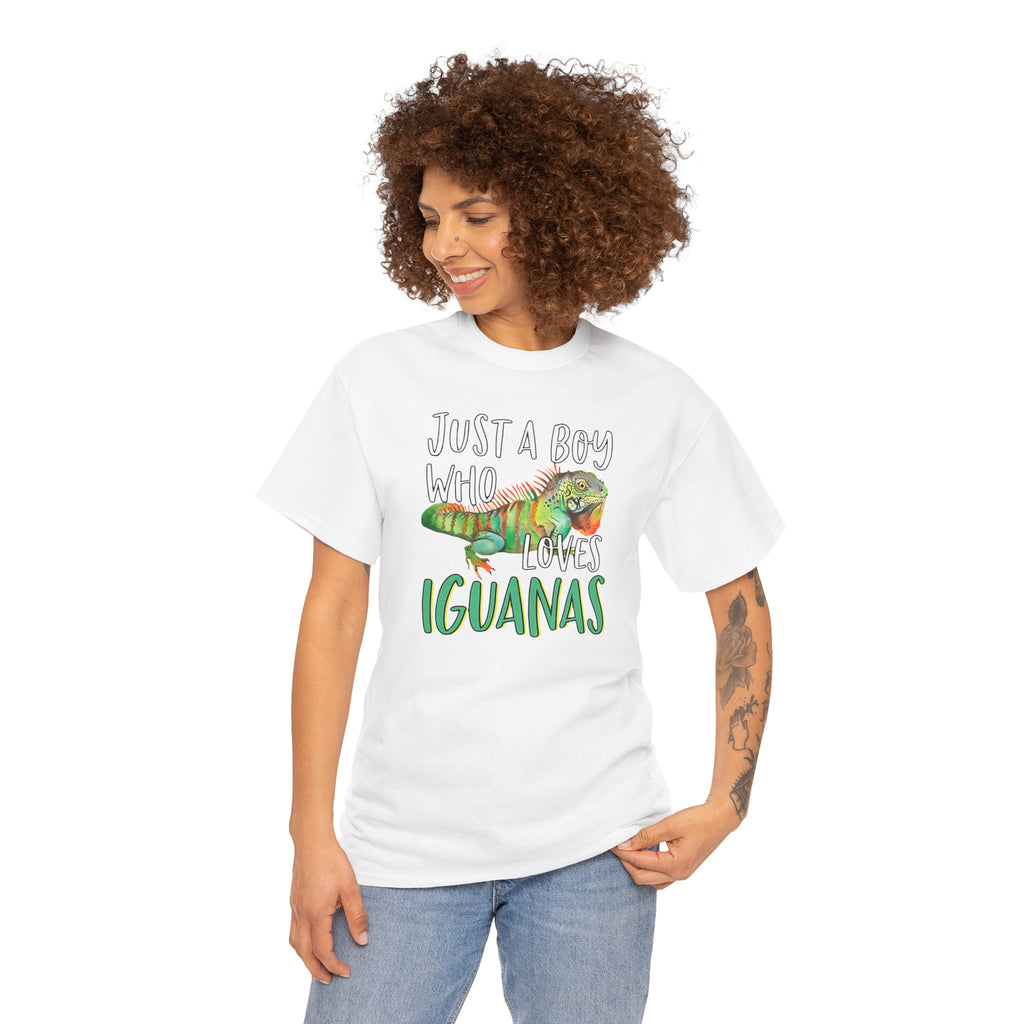 "Just A Boy Who Loves Iguanas" T-Shirt - Iguana Lover T-Shirt