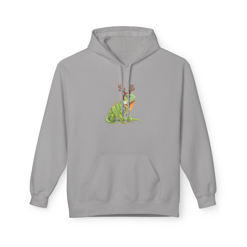 Iguana Reindeer Antlers Hoodie