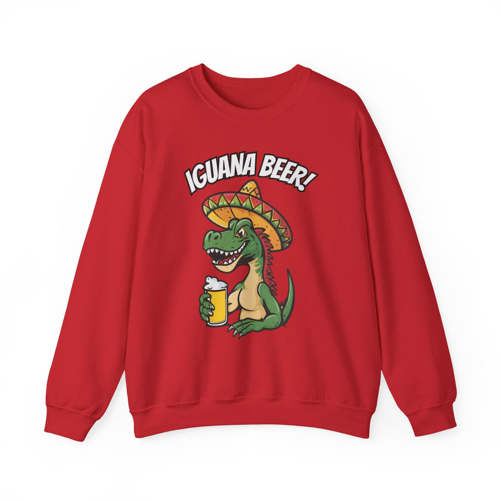Iguana Beer Cheering Christmas Sweatshirt