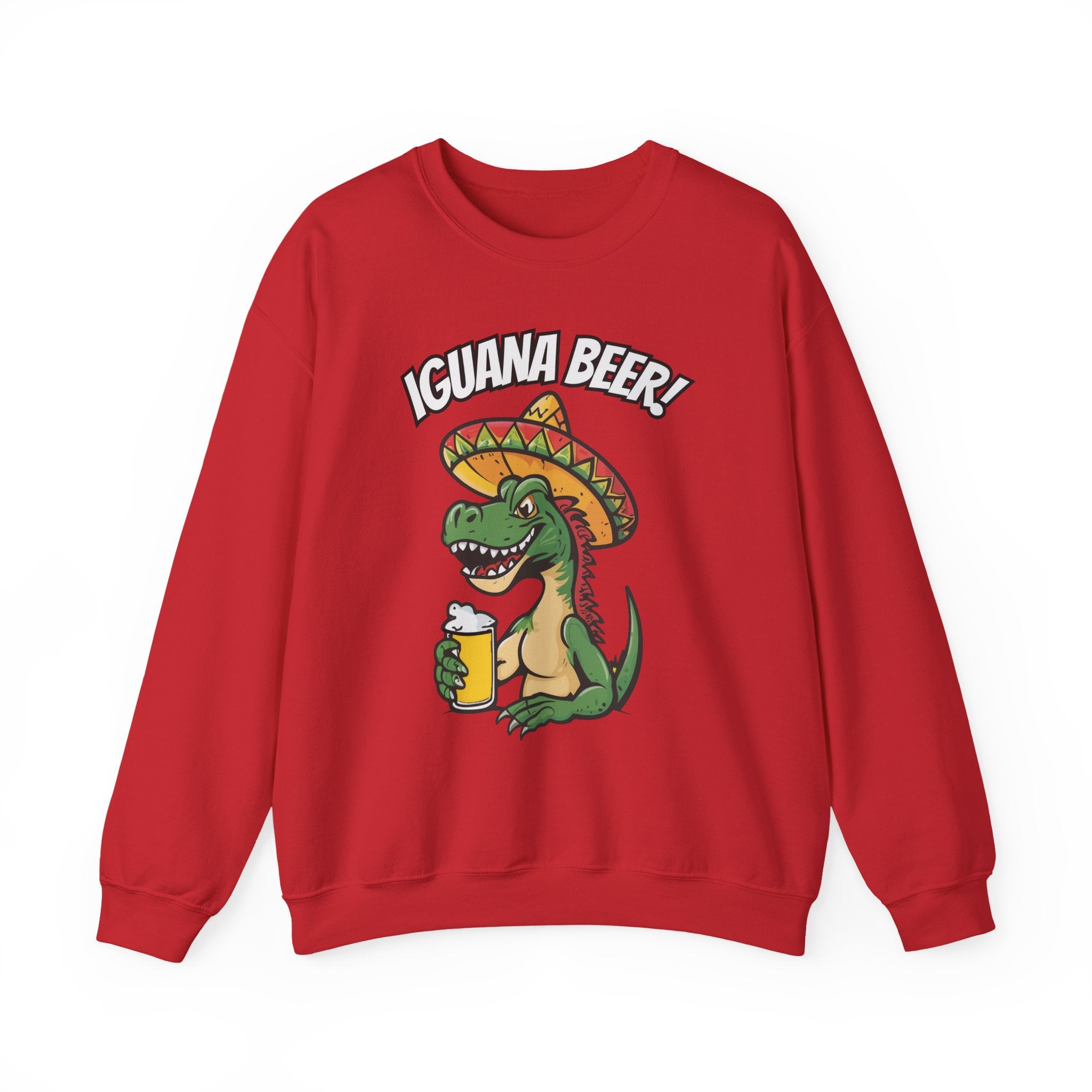 Iguana Beer Cheering Christmas Sweatshirt