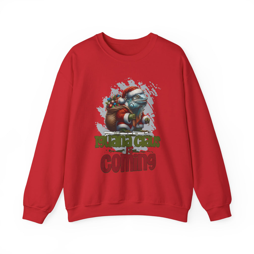 Iguana Claus Is Coming Christmas Sweatshirt