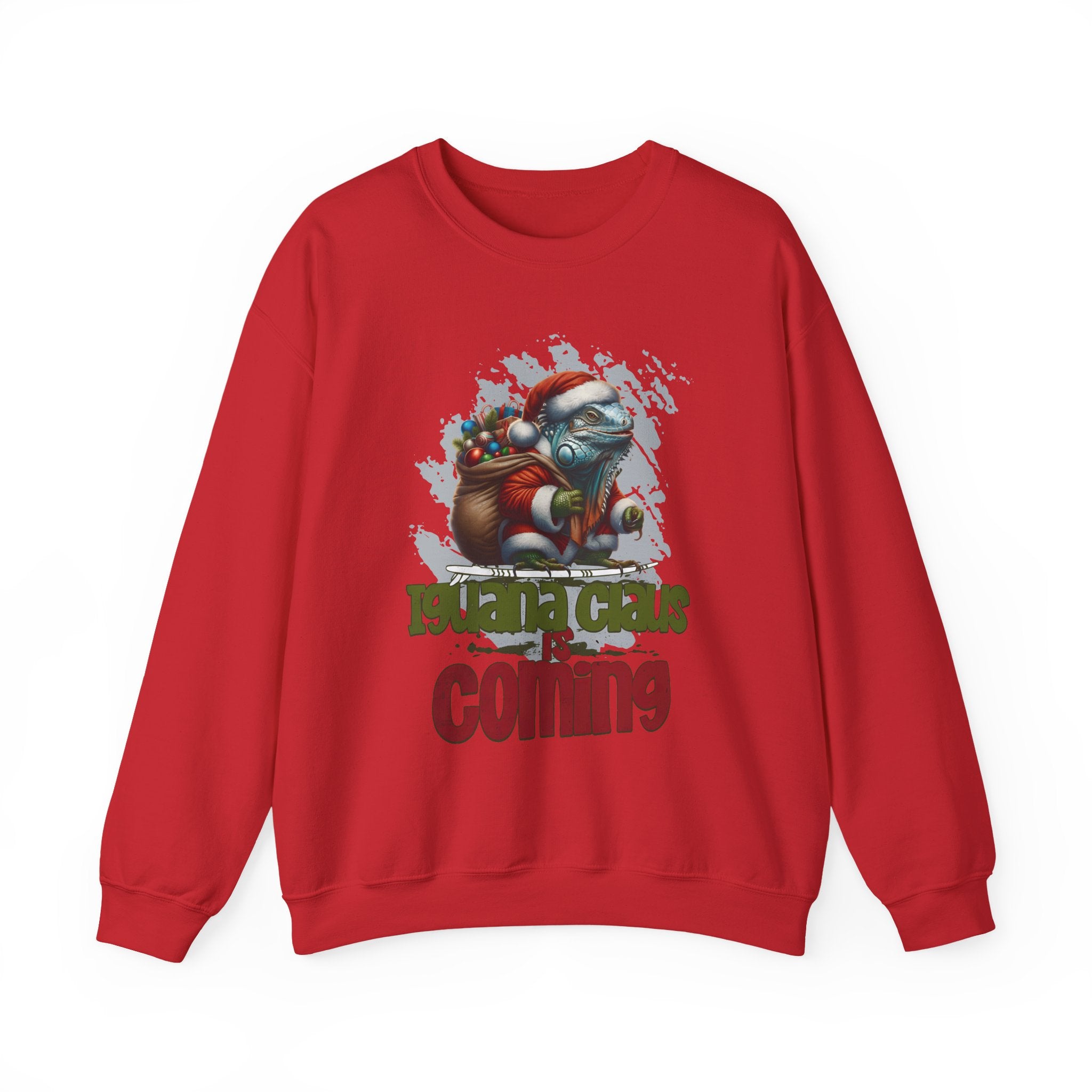Iguana Claus Is Coming Christmas Sweatshirt