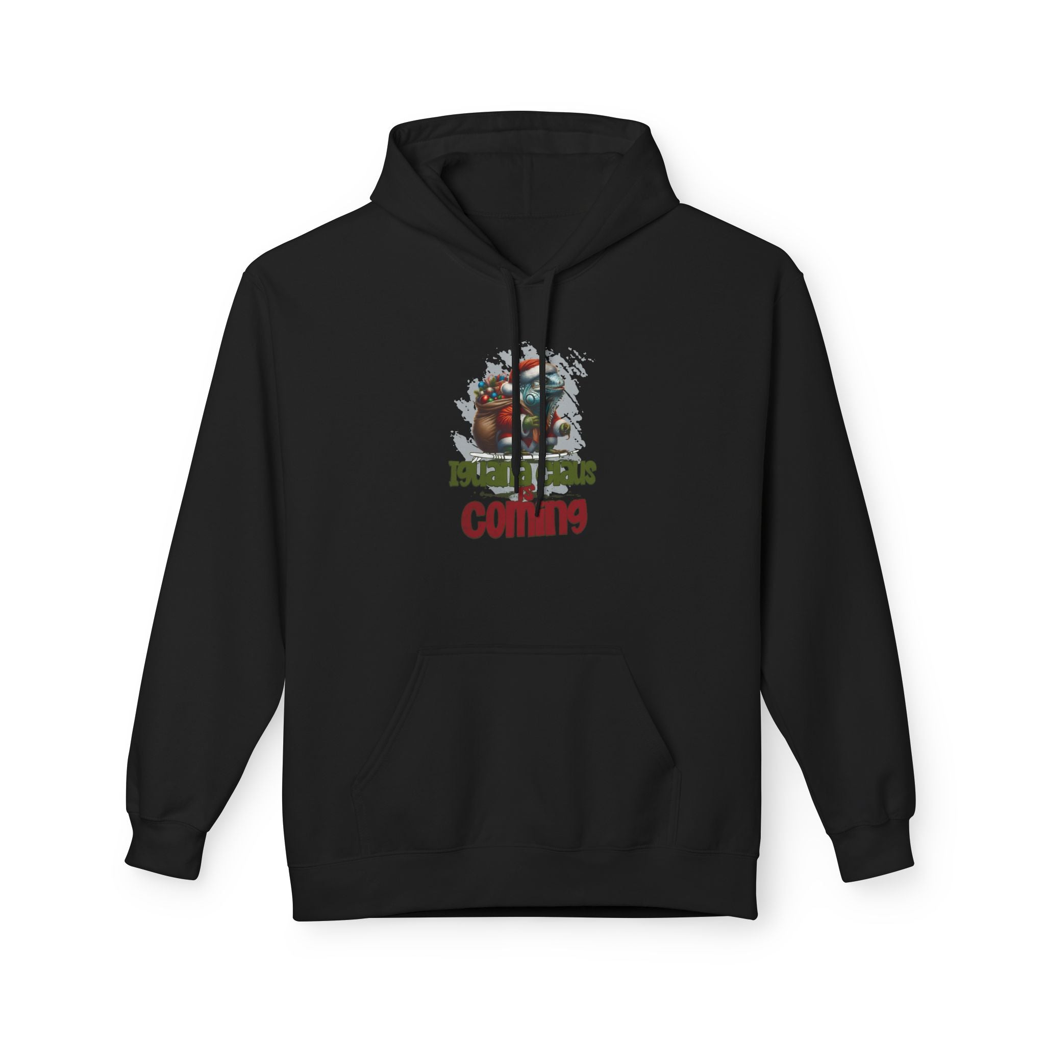 Hoodie - 'Iguana Claus is Coming' Graphic Pullover