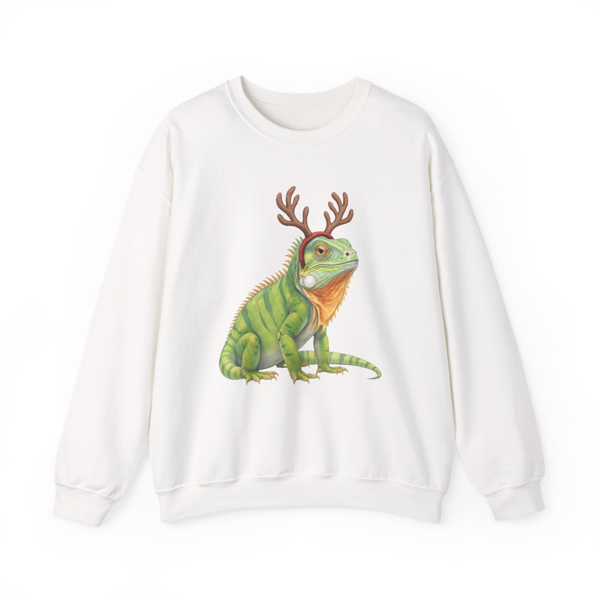 Iguana Reindeer Antlers Sweatshirt