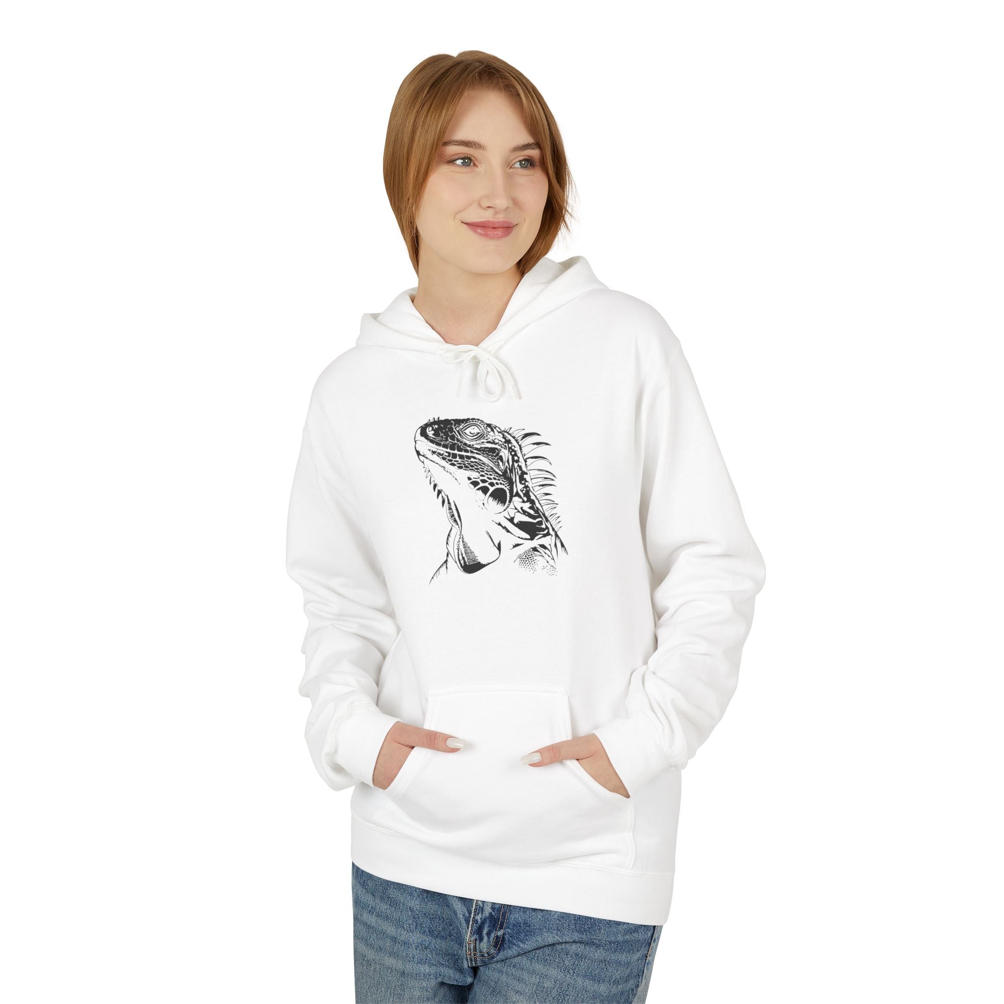 Iguana Line Art Hoodie - Iguana Lover Hoodie
