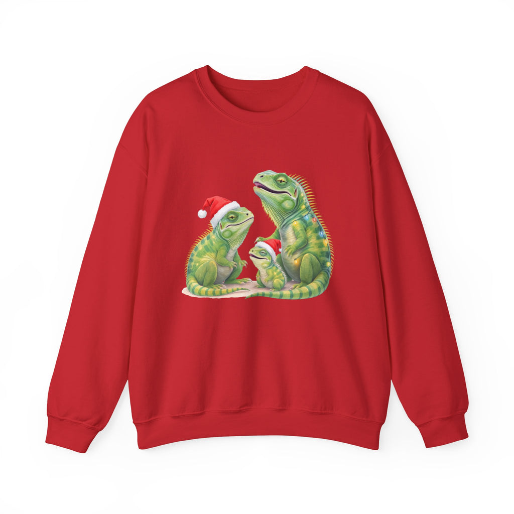 Iguana Family Christmas Sweatshirt — Reptile Lover Holiday Sweatshirt