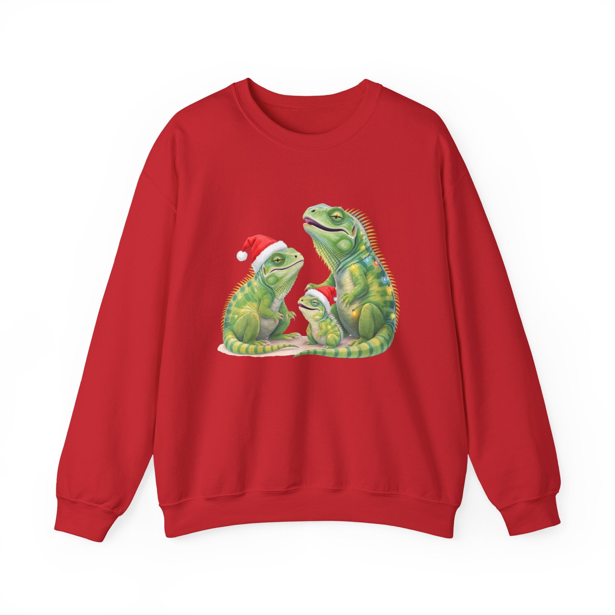 Iguana Family Christmas Sweatshirt — Reptile Lover Holiday Sweatshirt