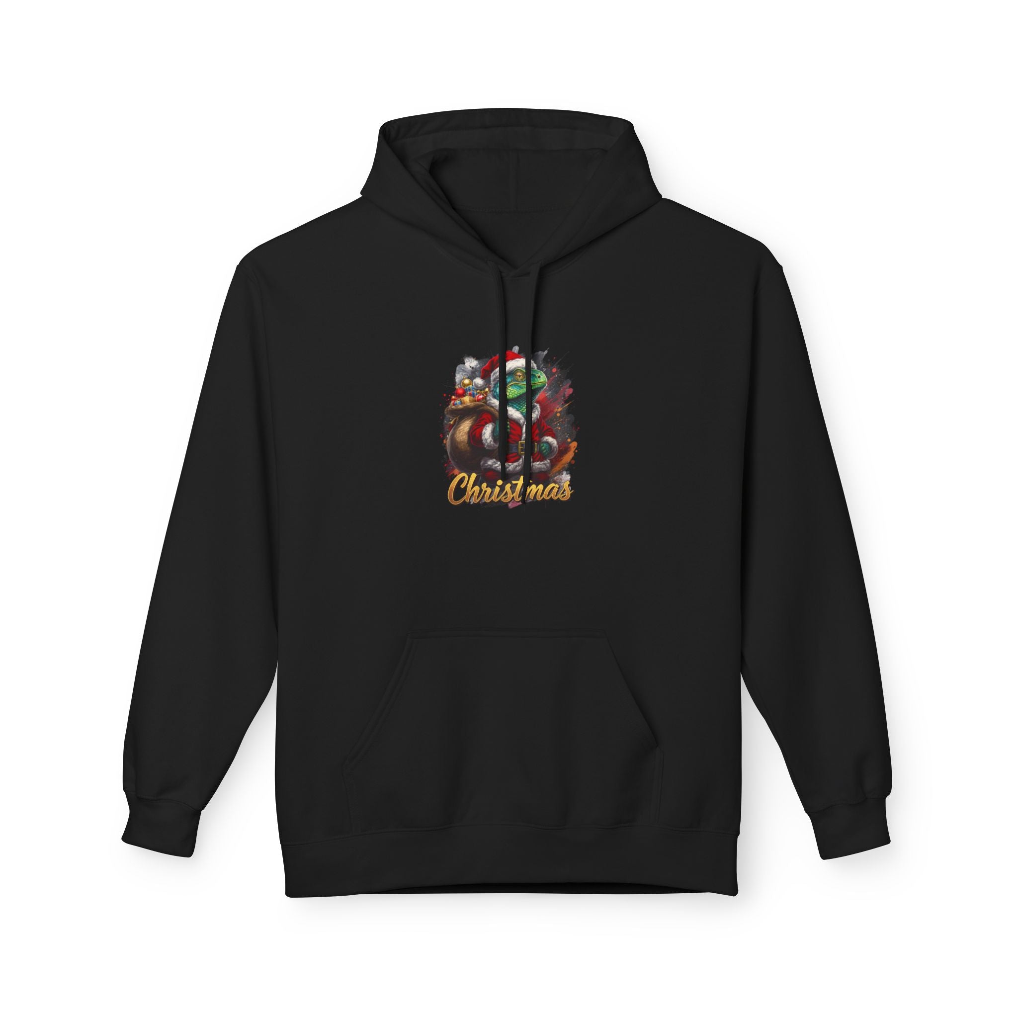 Iguana Santa Hoodie — Christmas Reptile Lover Holiday Sweatshirt