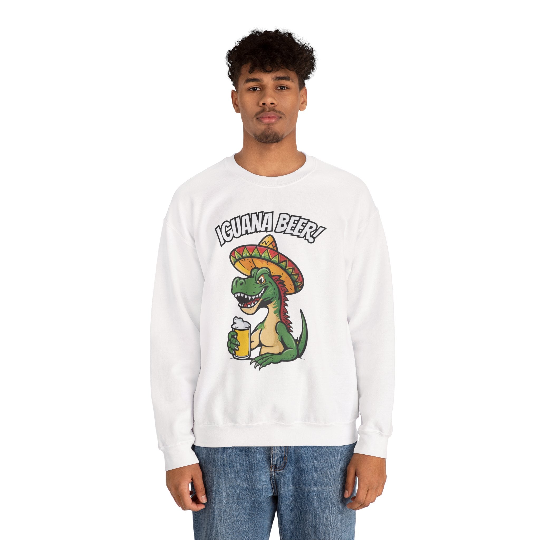Iguana Beer Cheering Christmas Sweatshirt