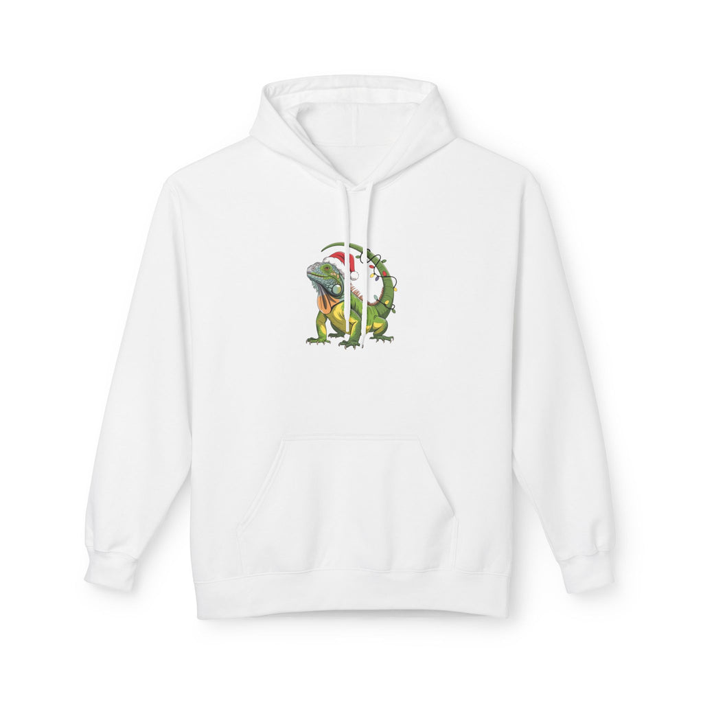 Hoodie - Iguana Wrapped in Christmas Lights Design