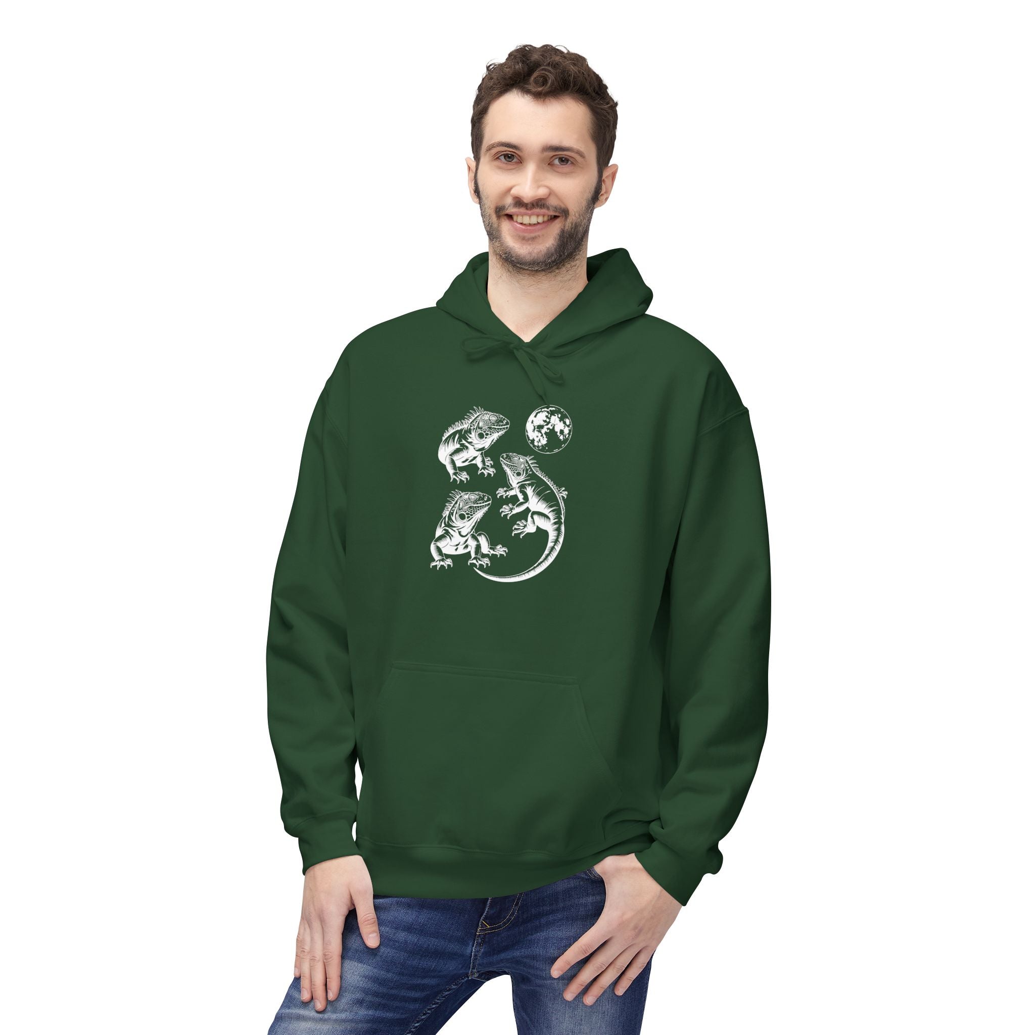 Iguana Line Art Hoodie - Iguana Lover Hoodie