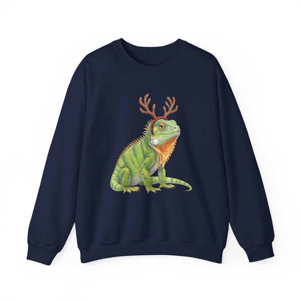 Iguana Reindeer Antlers Sweatshirt