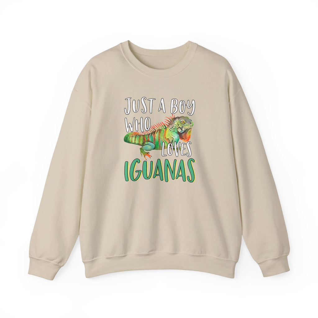 “Just A Boy Who Loves Iguanas" Sweatshirt  - Iguana Lover Sweatshirt