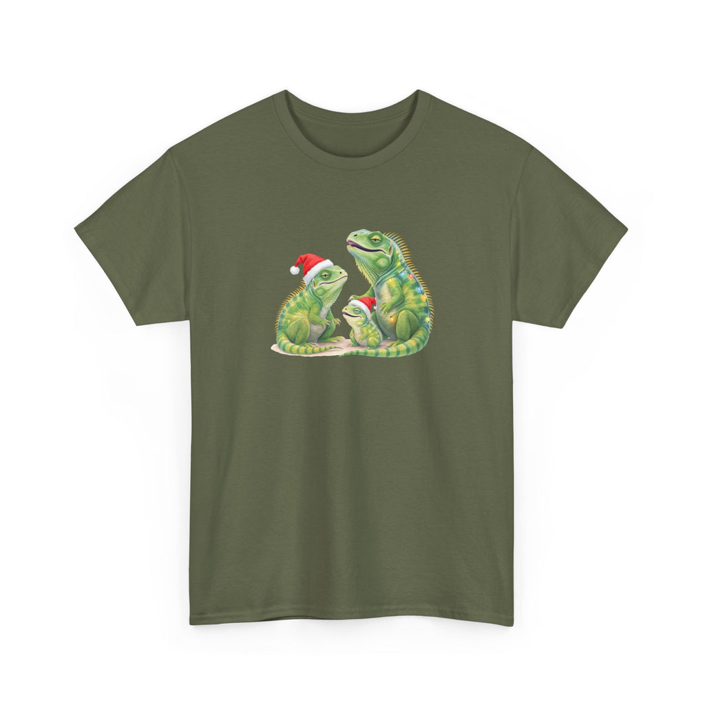 Iguana Famliy Christmas Tee