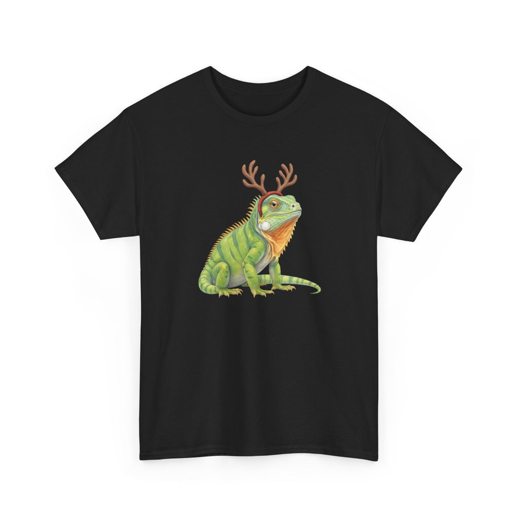 Iguana Reindeer Antlers Tee
