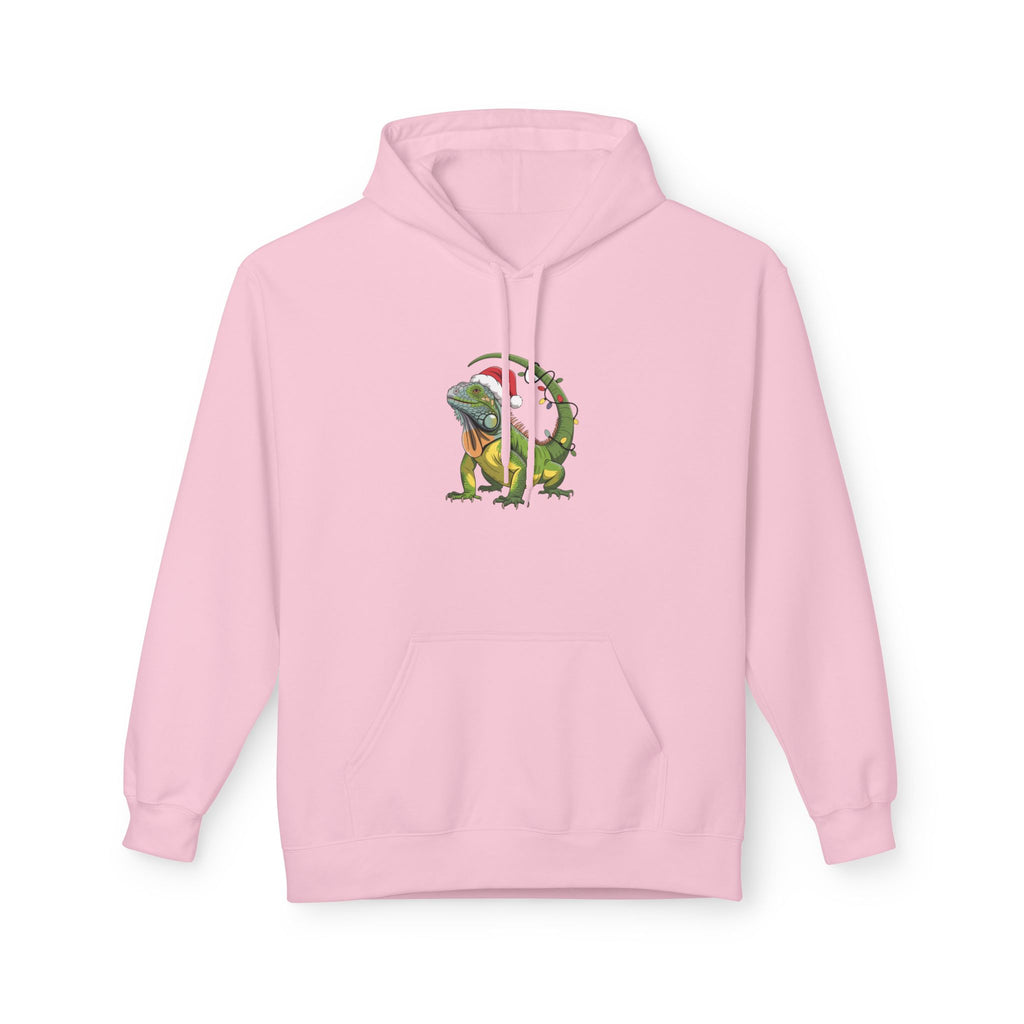 Hoodie - Iguana Wrapped in Christmas Lights Design
